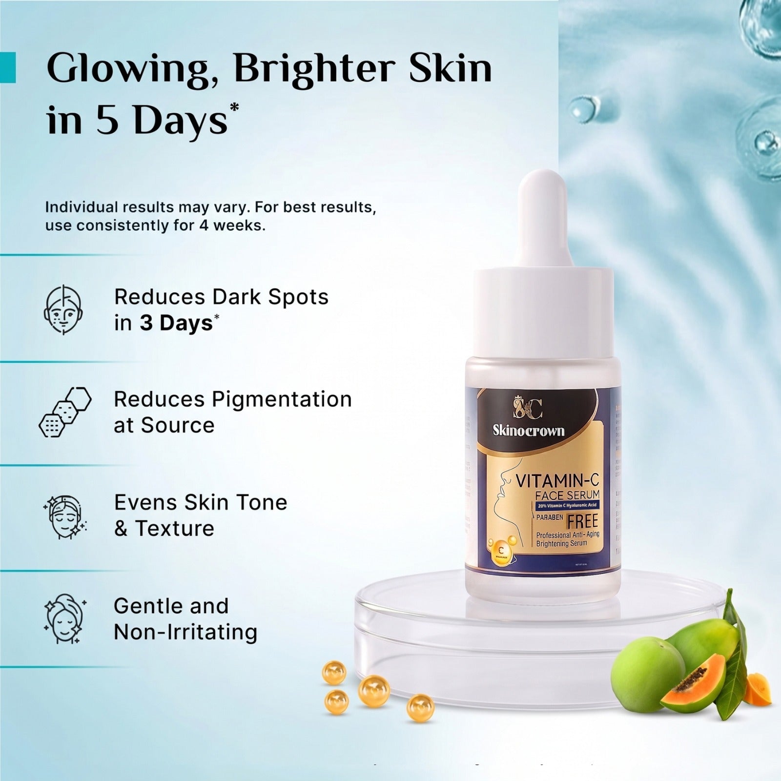 Skinocrown Vitamin C Brightening Face Serum | 30ml