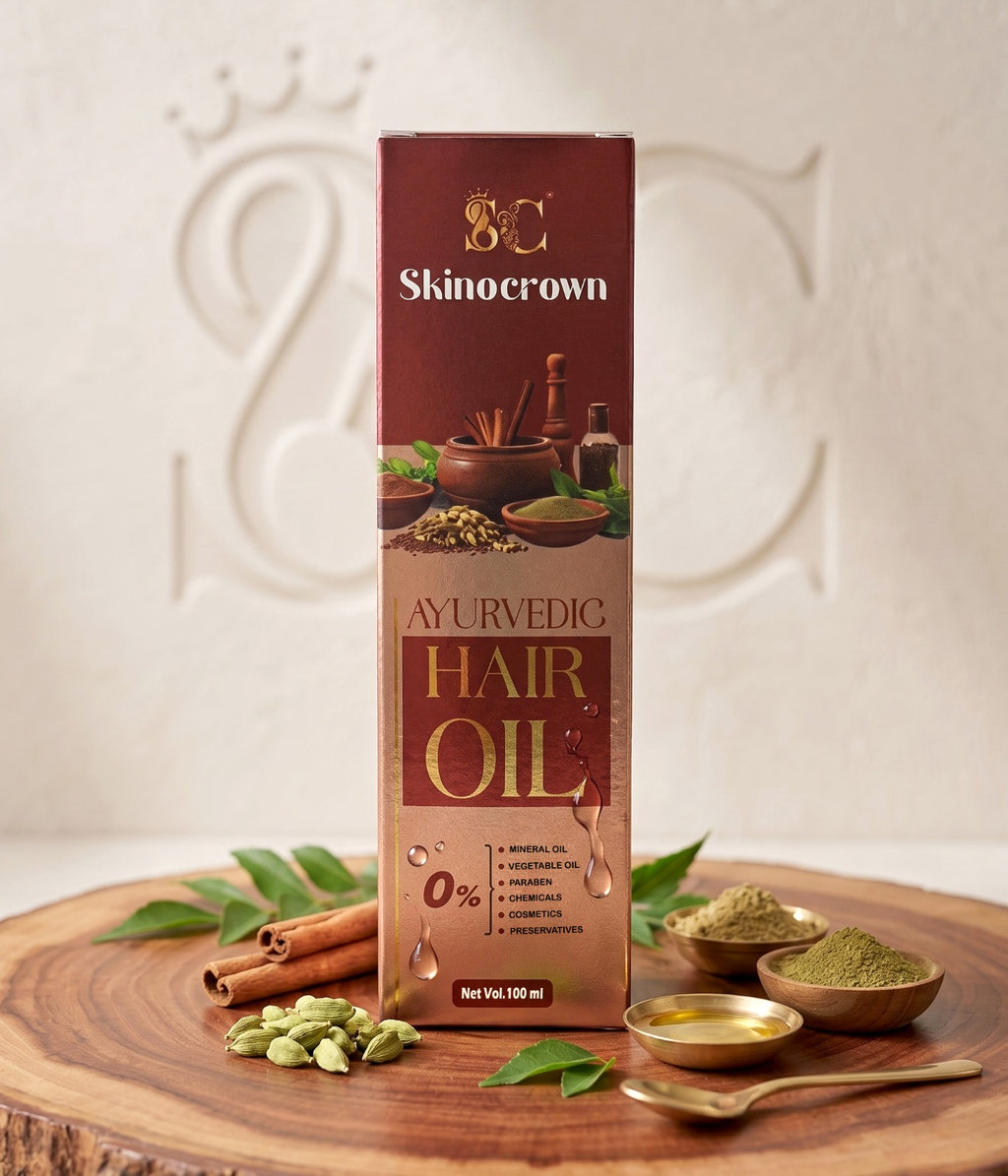 Skinocrown Ayurvedic Hair Oil for Hair Growth & Hair Fall Control | 100ml
