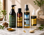 Skinocrown Complete Hair & Skin Care Combo | Shampoo, Hair Oil, Face Wash & Vitamin C Serum
