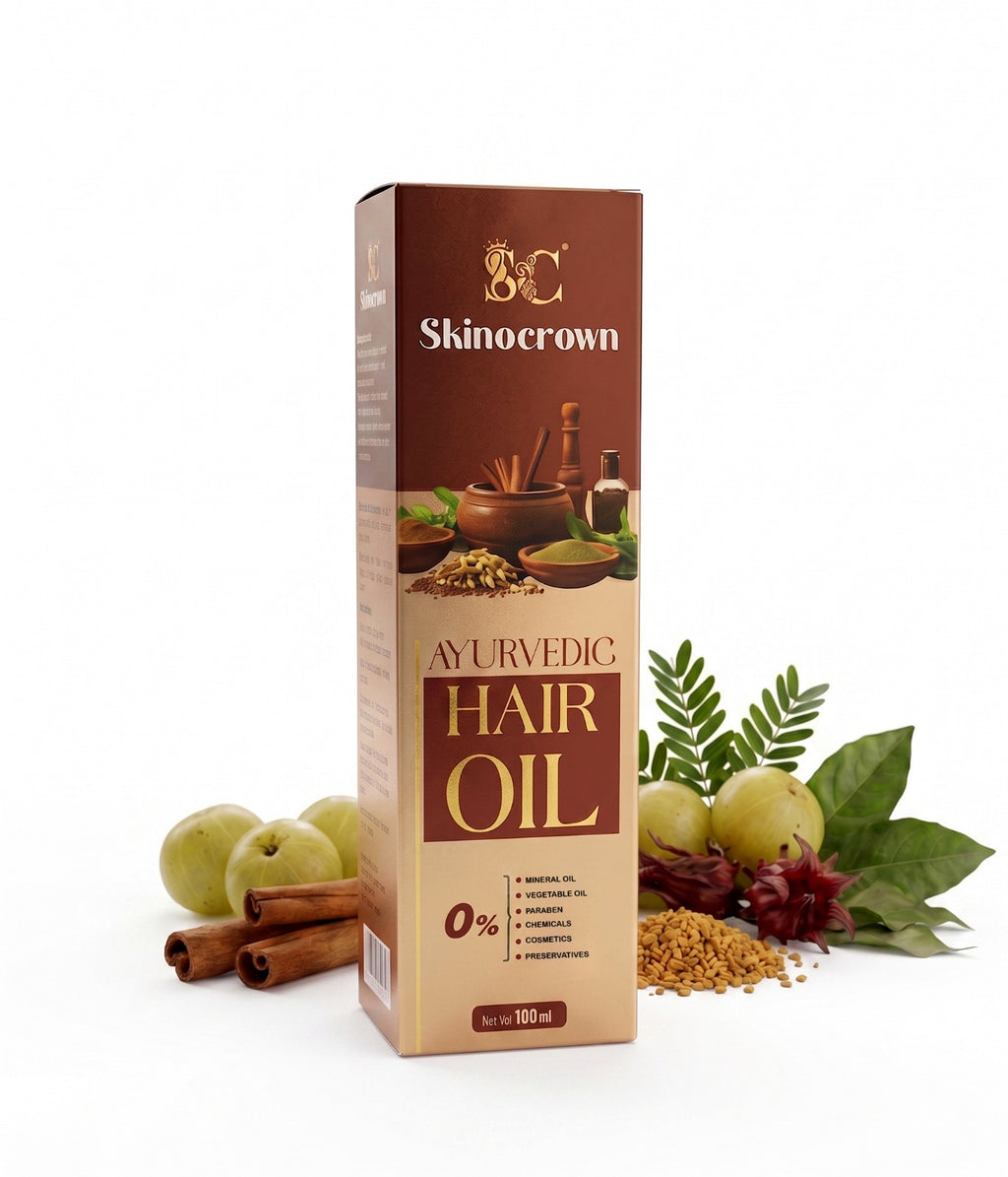 Skinocrown Ayurvedic Hair Oil for Hair Growth & Hair Fall Control | 100ml