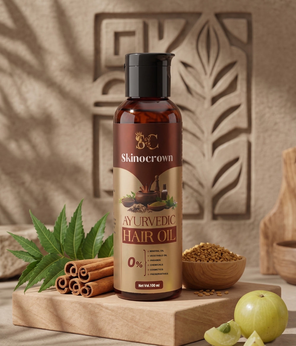 Skinocrown Ayurvedic Hair Oil for Hair Growth & Hair Fall Control | 100ml