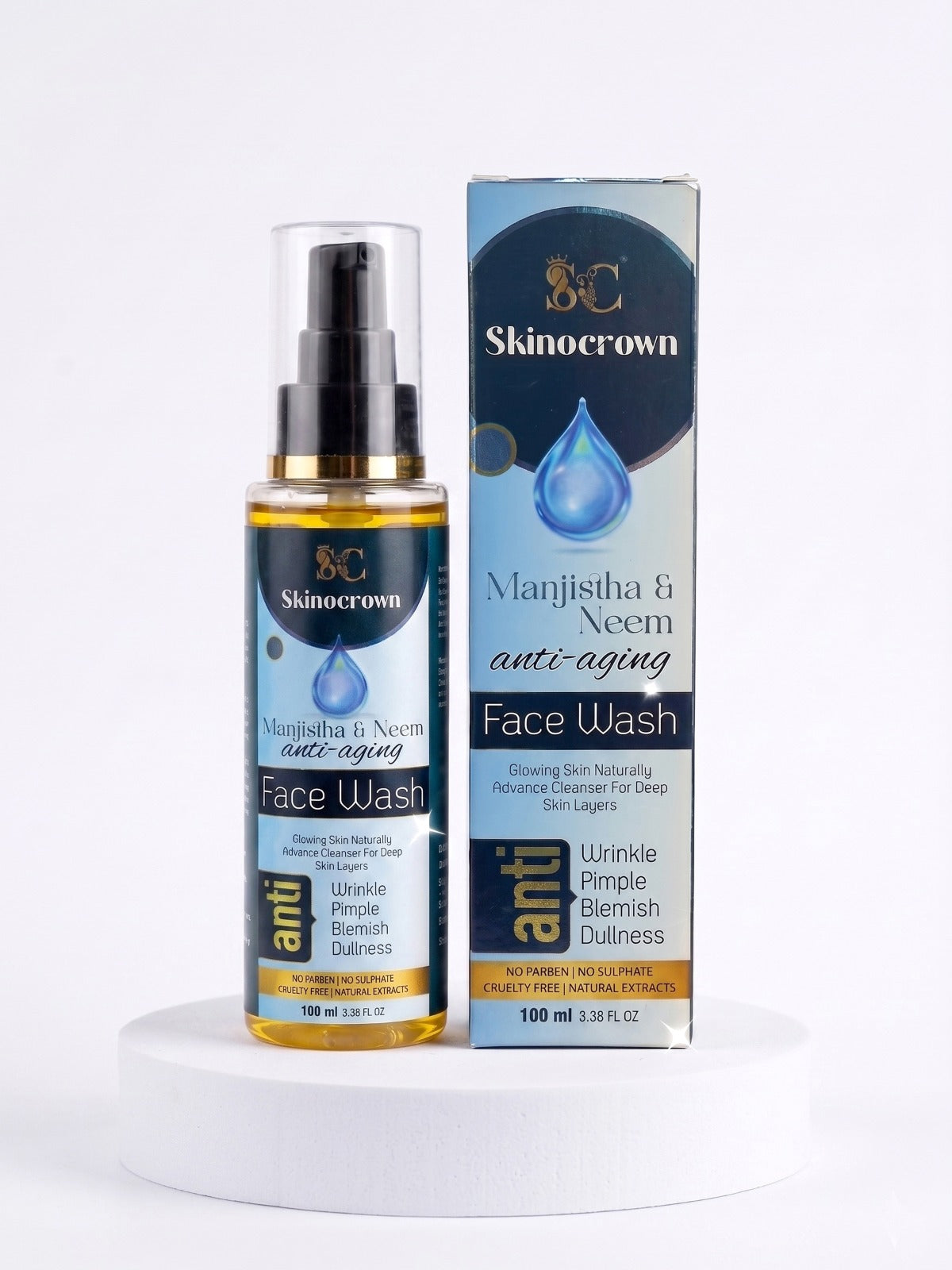 Skinocrown Manjistha & Neem Anti-Aging Face Wash | 100ml