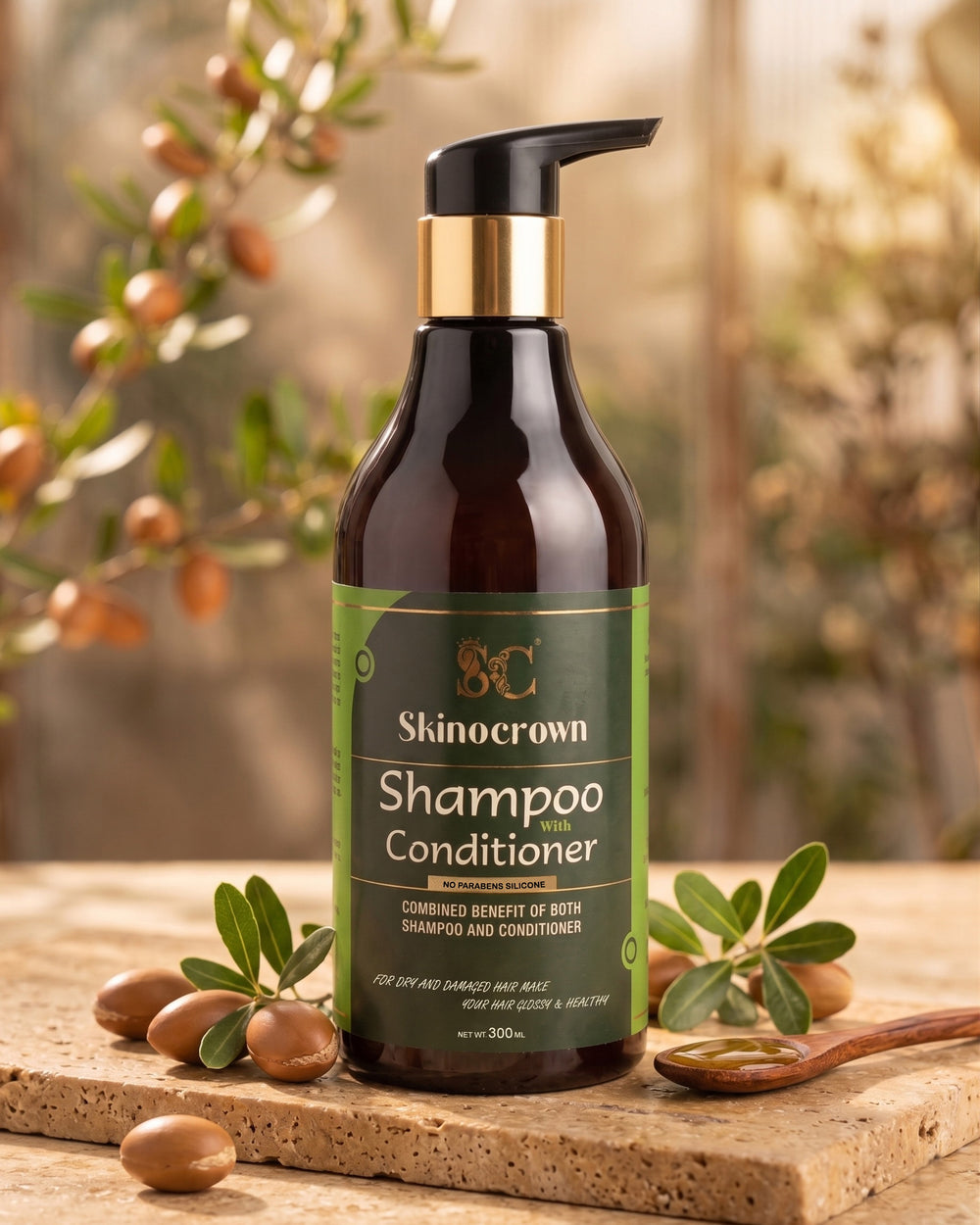 Skinocrown Shampoo with Conditioner  | No Paraben | Silicone Free | 300ml