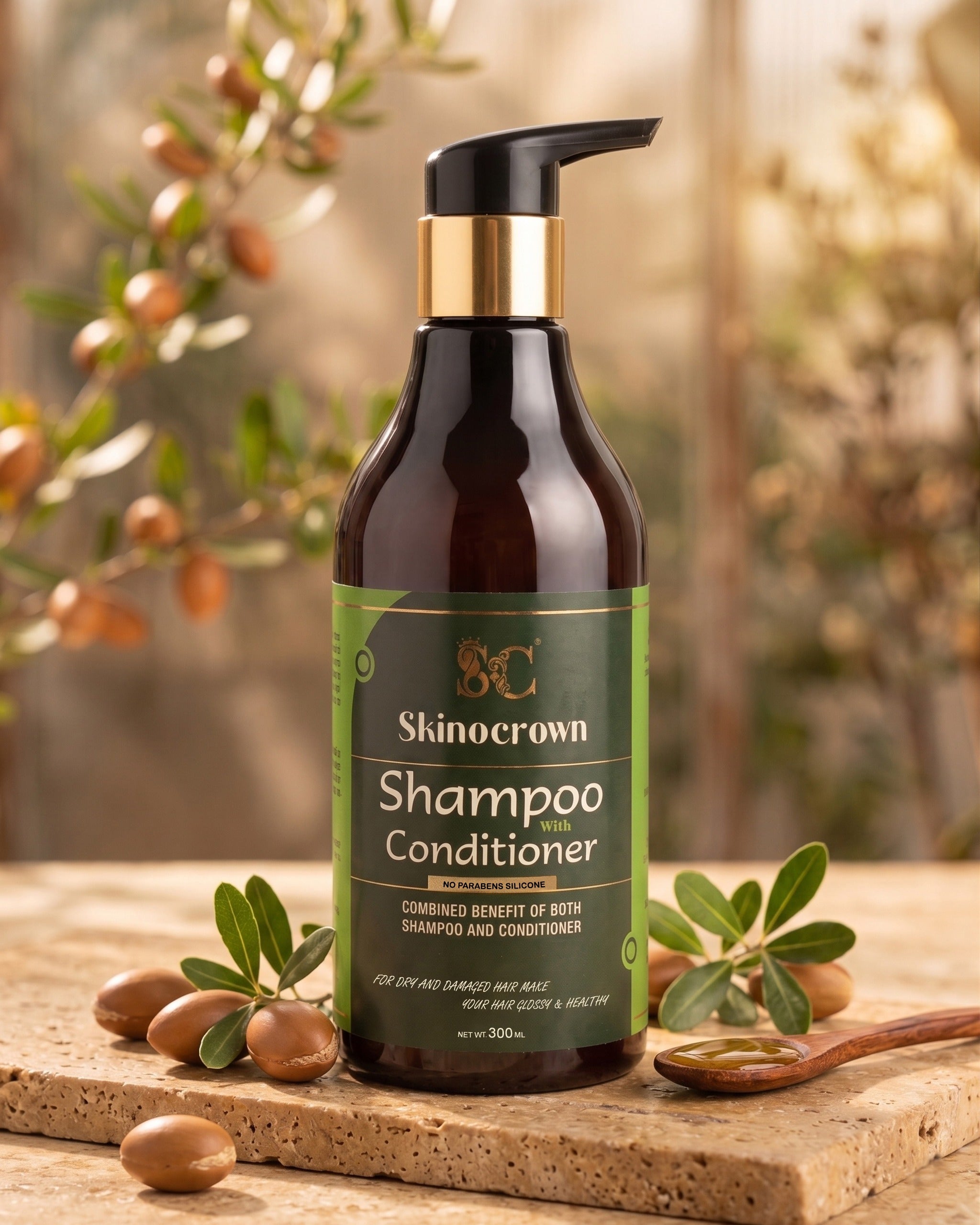 Skinocrown Shampoo with Conditioner  | No Paraben | Silicone Free | 300ml