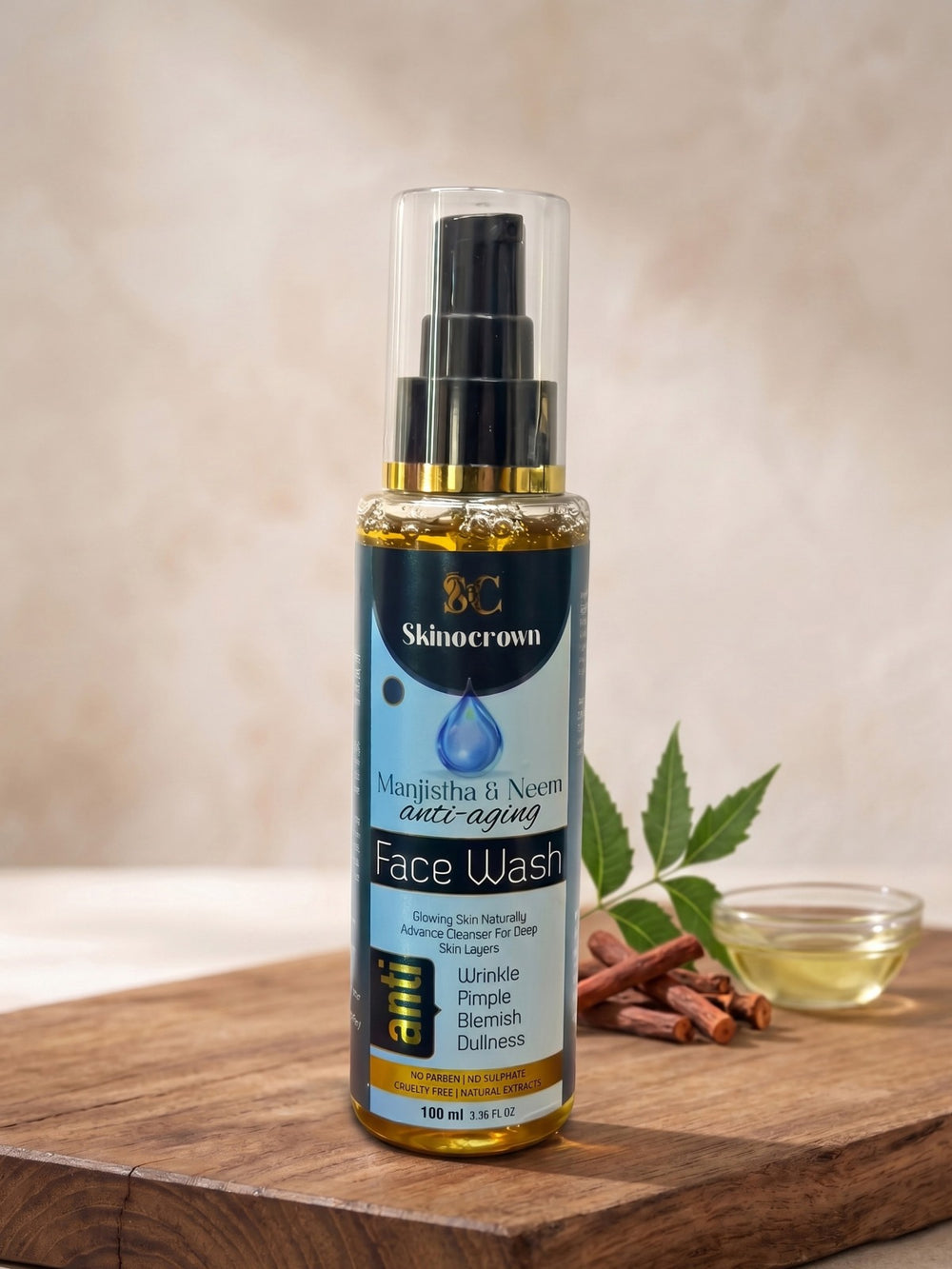 Skinocrown Manjistha & Neem Anti-Aging Face Wash | 100ml